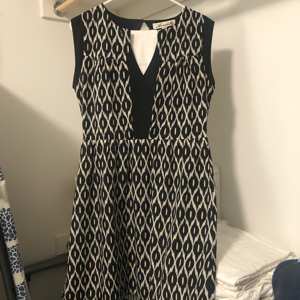 Annabella Ikat Black and White Dress